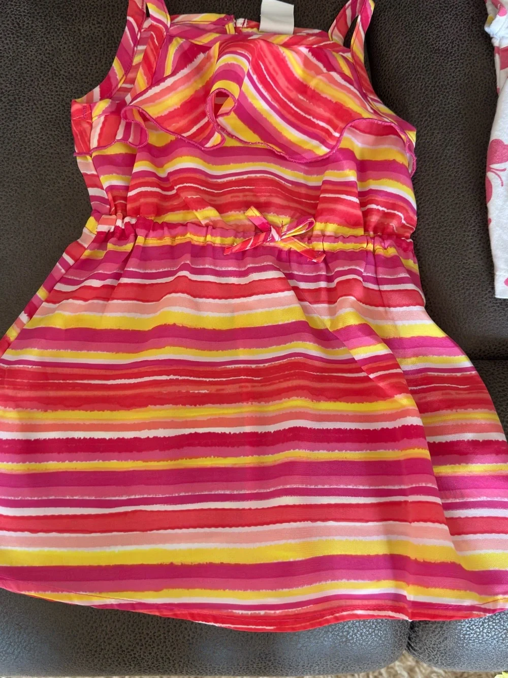 Bundle Sale- 4 Baby Girls Pink Floral & Stripe Outfit Bundle - Size 12 Months